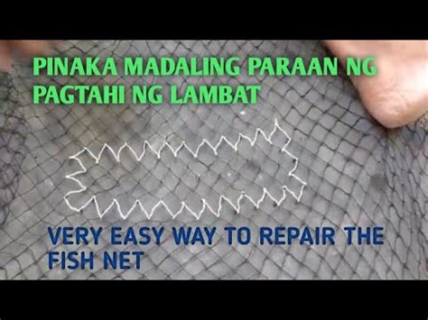 How to repair fish net . network . Paano magkumpuni ng lambat..